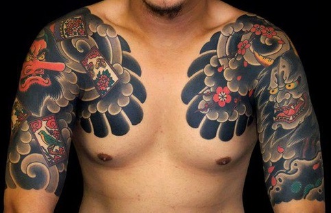 chest tattoos for men japanese