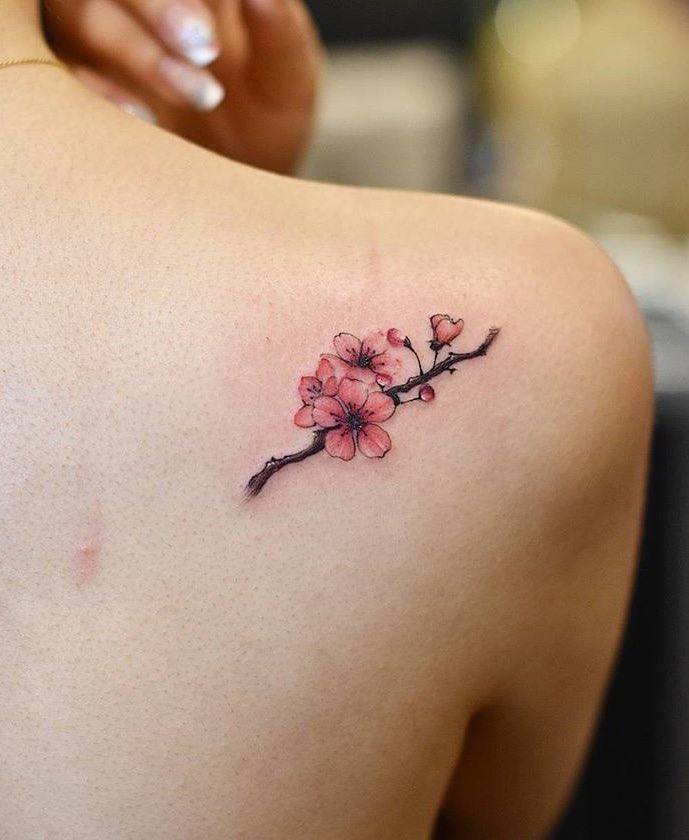 Cherry Blossom Tattoo - Dragon