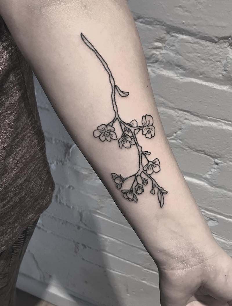 Cherry Blossom Tattoo by Cate Webb