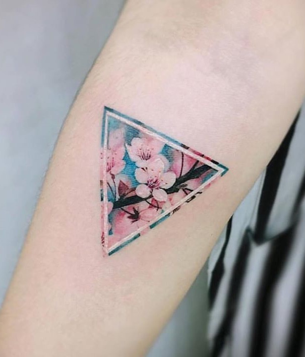 Cherry Blossom Tattoo by Tattooist Wonseok