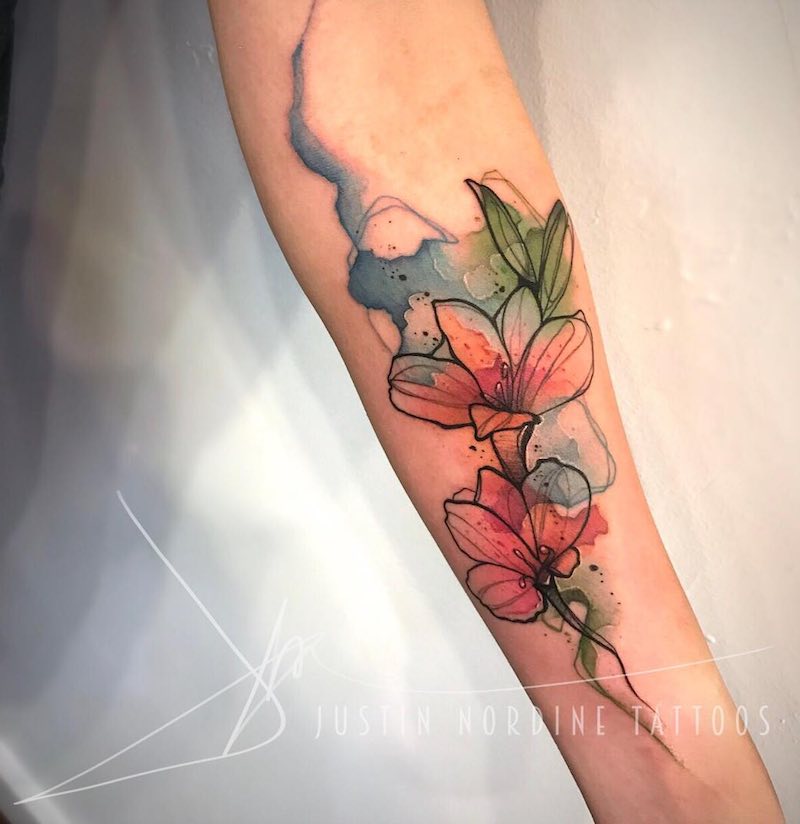 Lily Tattoo by Justin Nordine