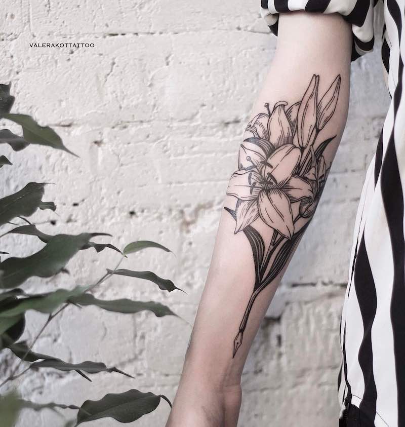 Lily Tattoo by Valera Kot