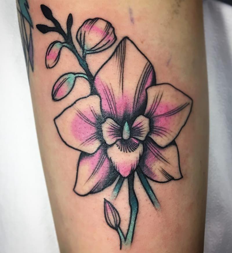 Orchid Tattoo by Elia Turchetto
