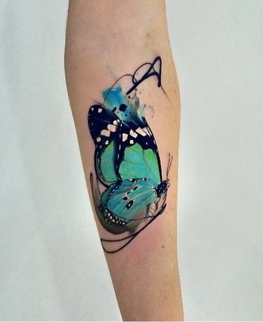 Butterfly Tattoo by Aleksandra Katsan